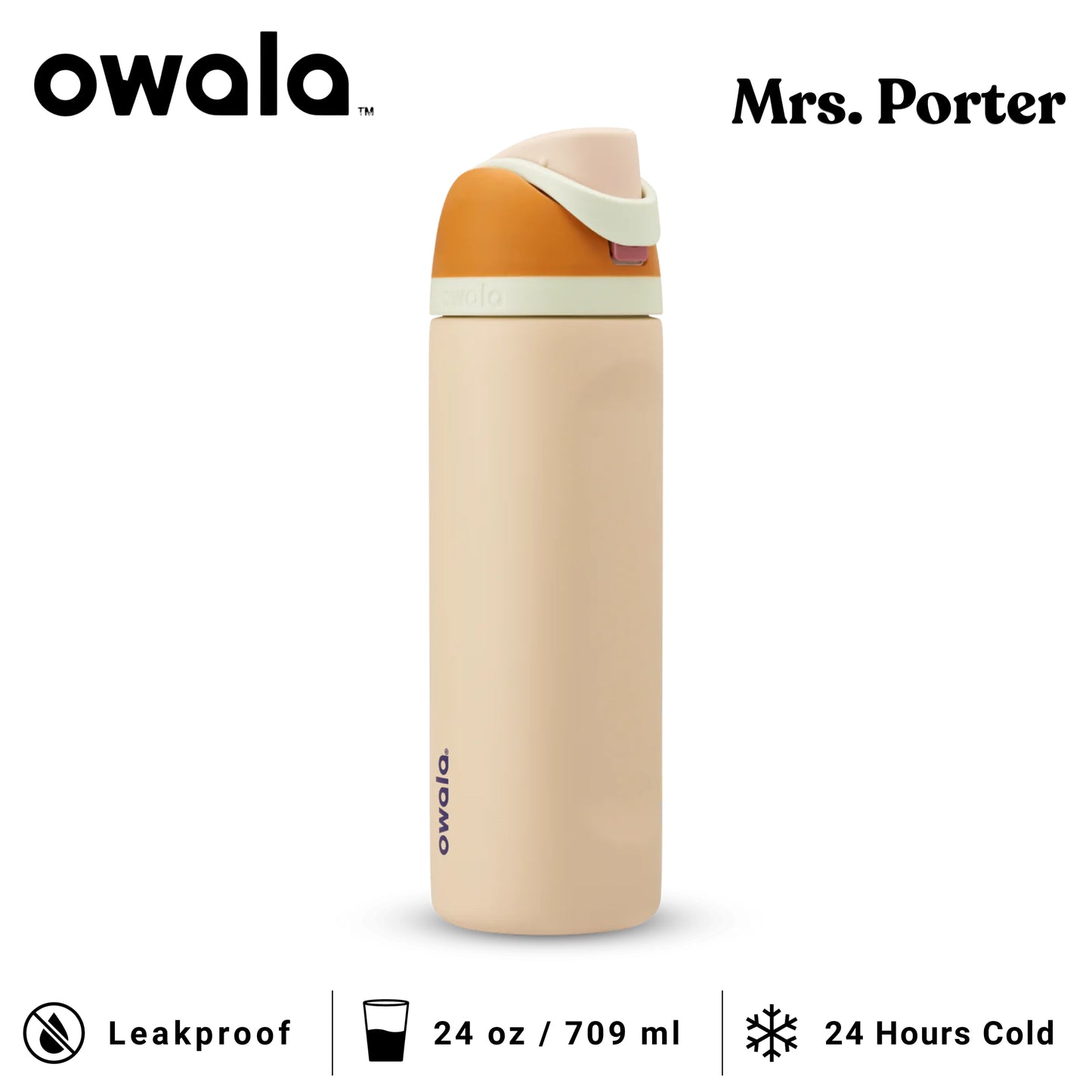 Owala FreeSip™ 24-Ounce (709ml) Insulated Stainless-Steel Water Bottle