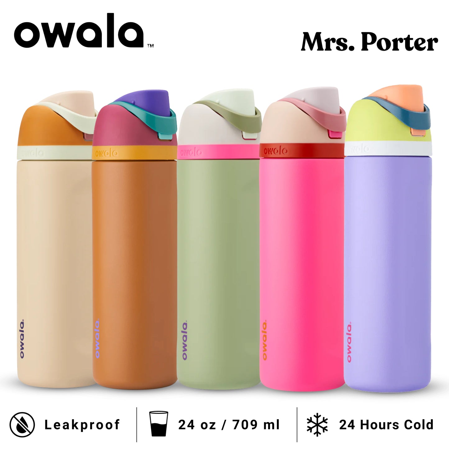 Owala FreeSip™ 24-Ounce (709ml) Insulated Stainless-Steel Water Bottle