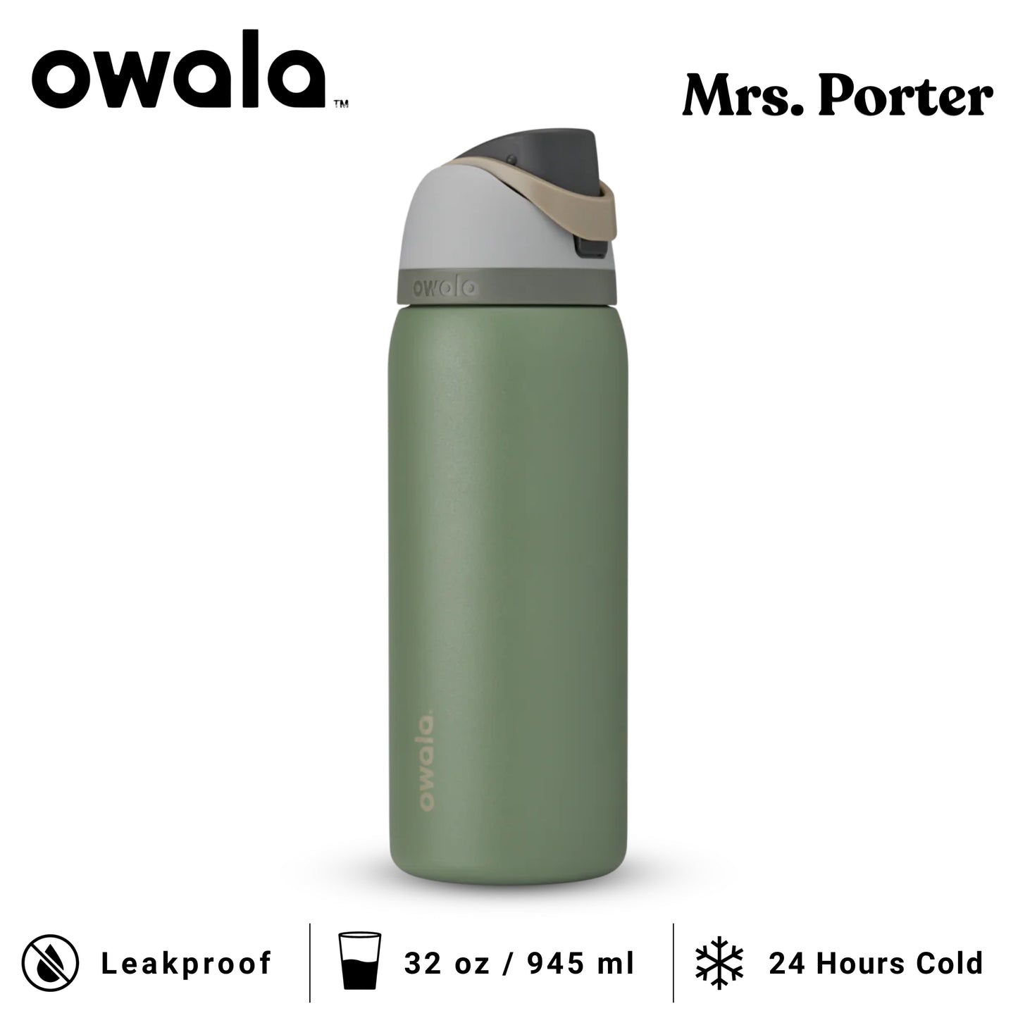 Owala FreeSip™ 32-Ounce (945ml) Insulated Stainless-Steel Water Bottle