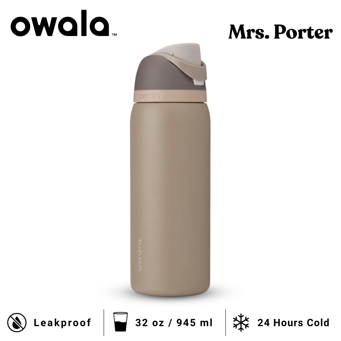 Owala FreeSip™ 32-Ounce (945ml) Insulated Stainless-Steel Water Bottle