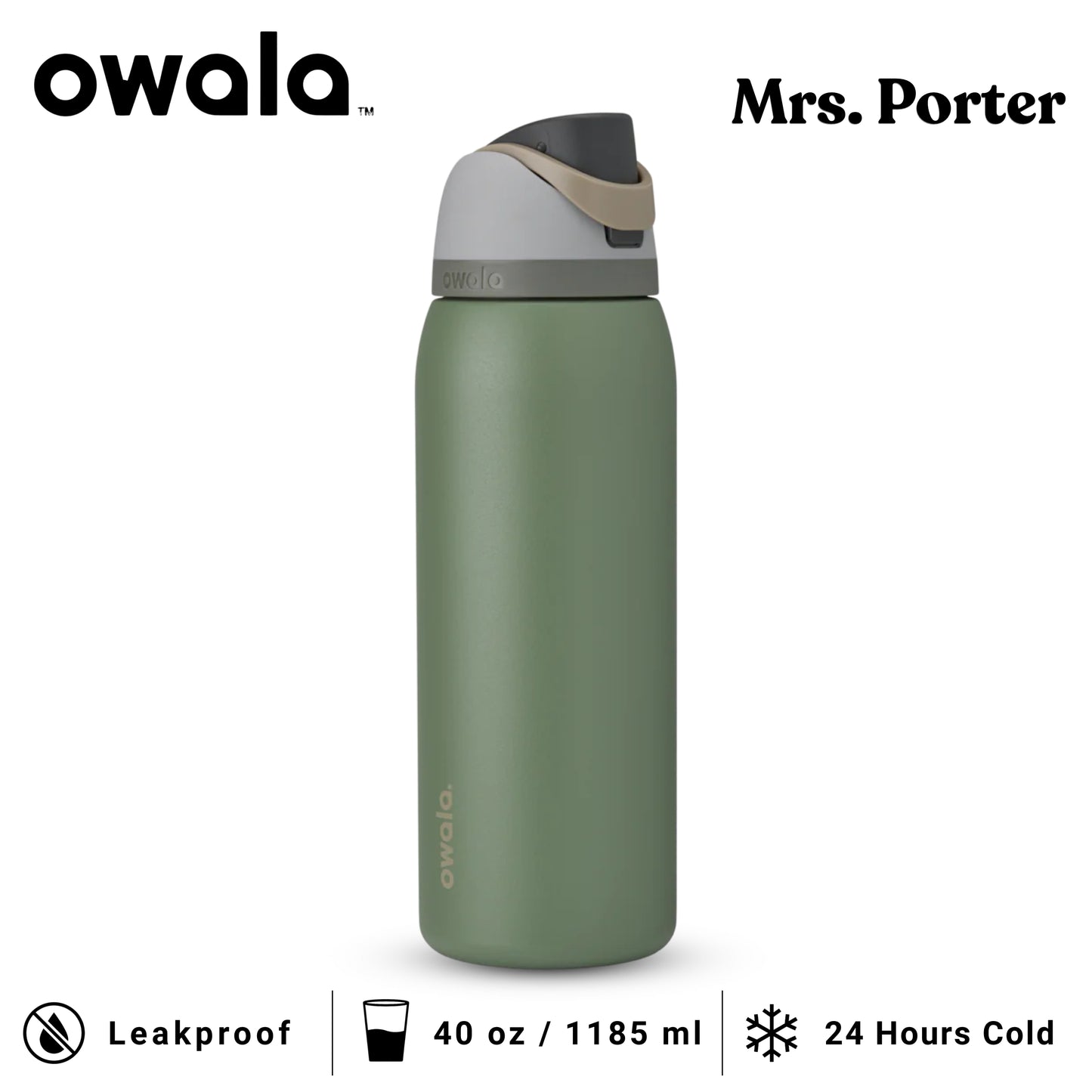 Owala FreeSip™ 40oz (1183ml) Insulated Stainless-Steel Water Bottle