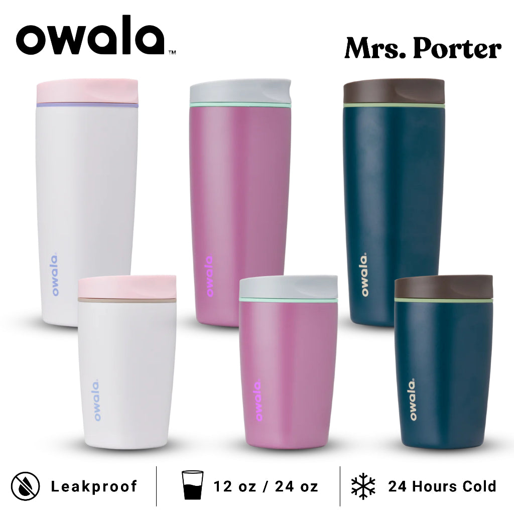 Owala SmoothSip Slider 12oz 20oz Insulated Stainless Steel Tumbler