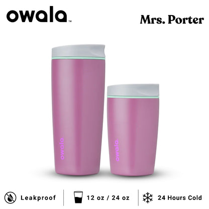 Owala SmoothSip Slider 12oz 20oz Insulated Stainless Steel Tumbler